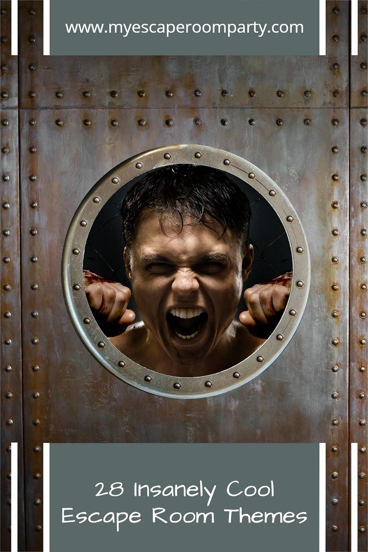 Escape Rooms creative ad: Person framed as porthole spectacle