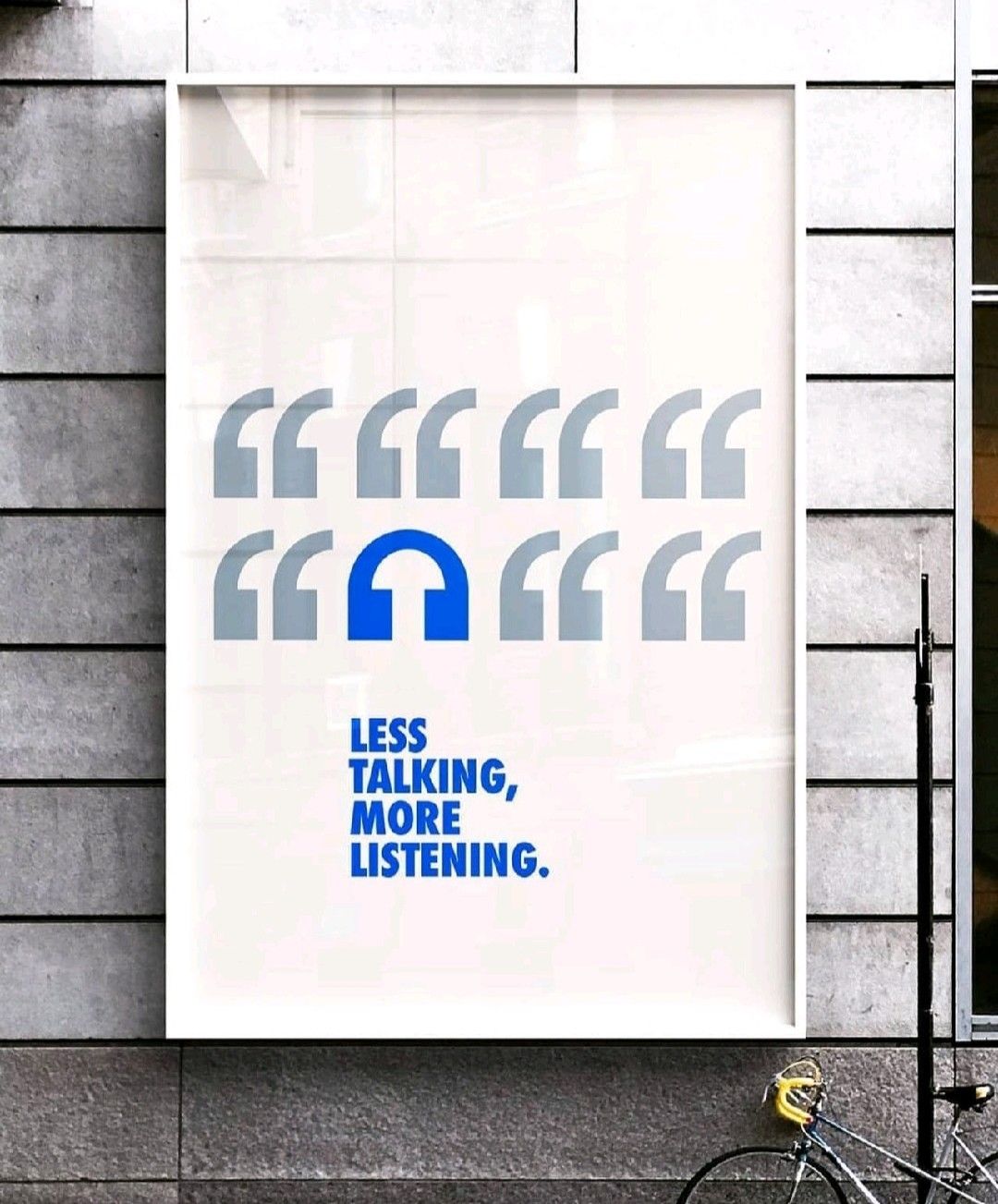 Quote mark turned ear: listening metaphor