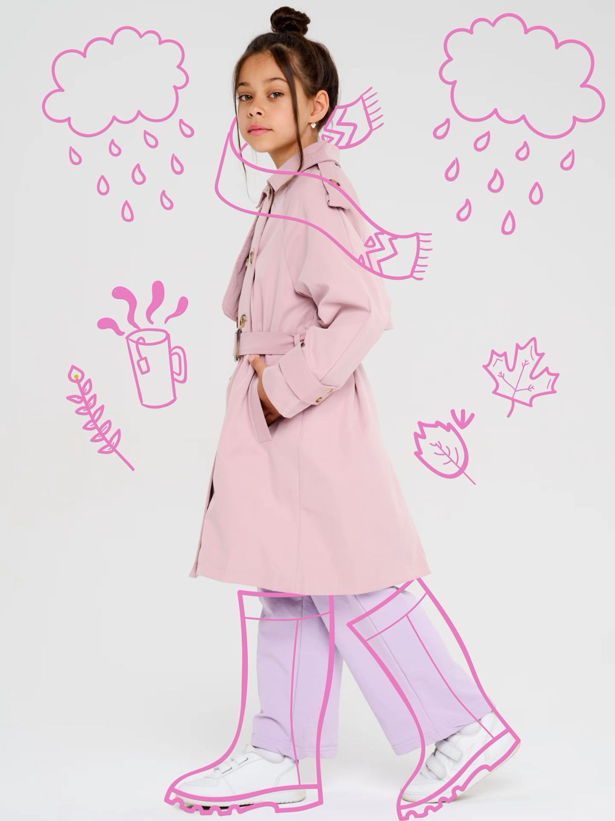 Instagram post: Doodled rain and boots extend outfit
