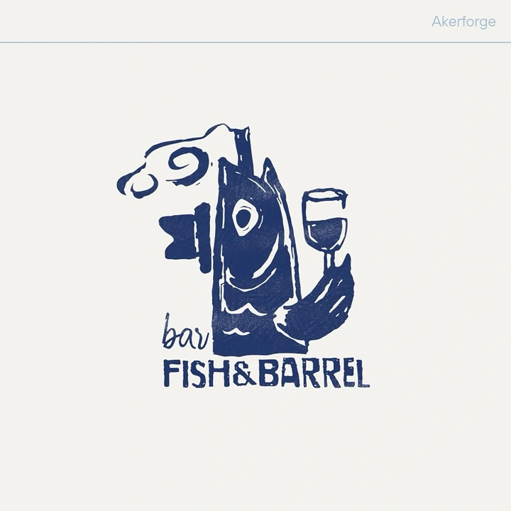 Bars & Pubs creative ad: Fish-and-barrel pun becomes memorable logo