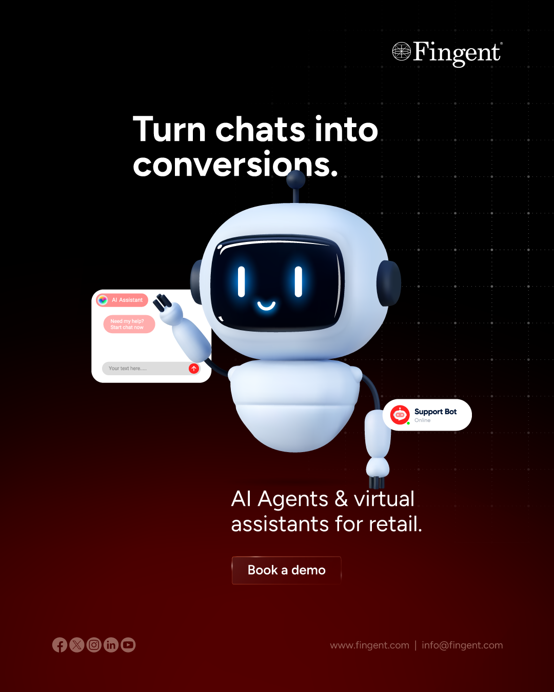 Instagram post: Robot visualizes turning chats into conversations