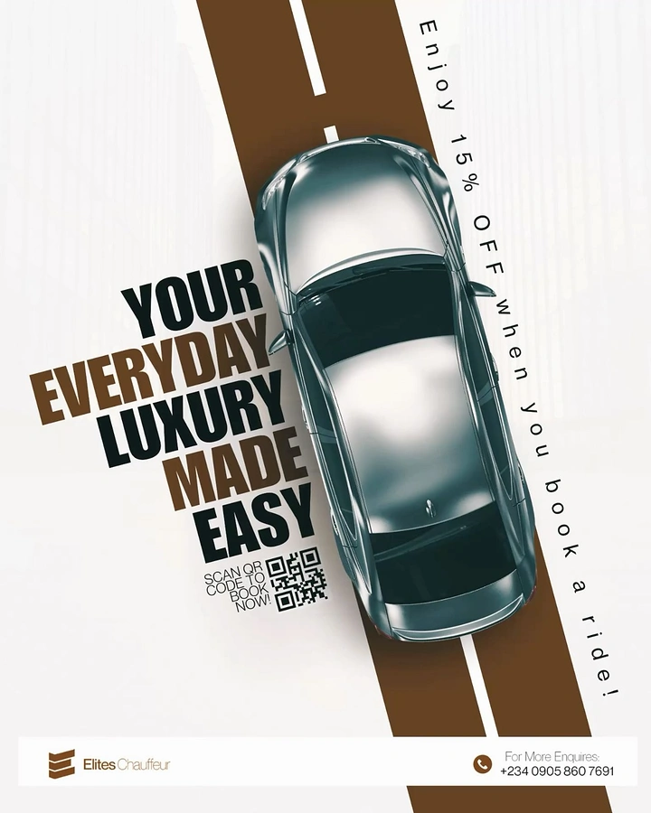 Car Rental creative ad: Top-down car on road as layout