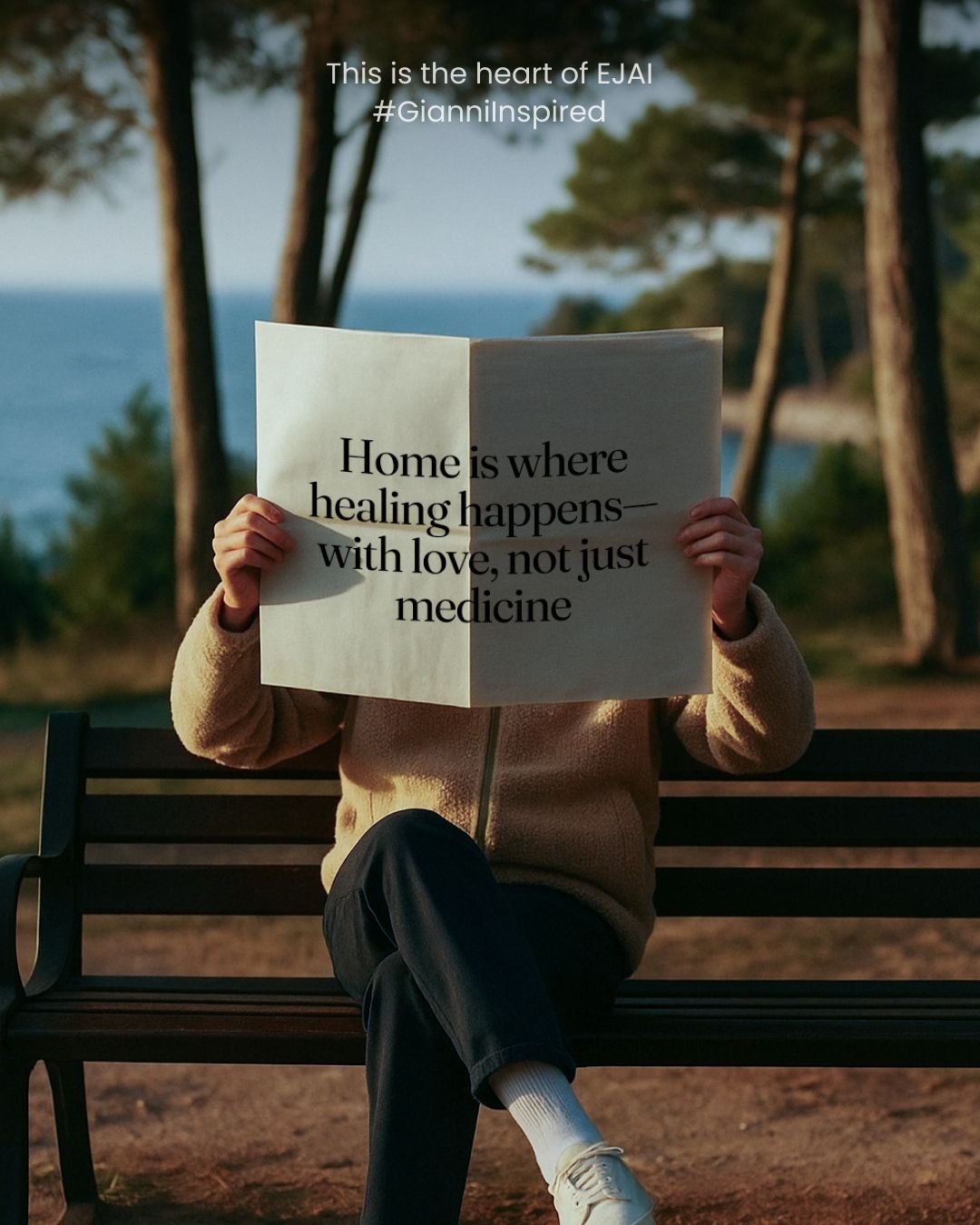 Instagram post: Newspaper headline as message, staged photo