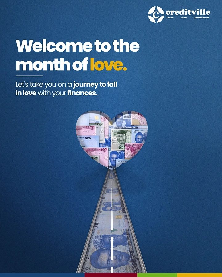 Personal & Business Loans creative ad: Money keyhole becomes love journey