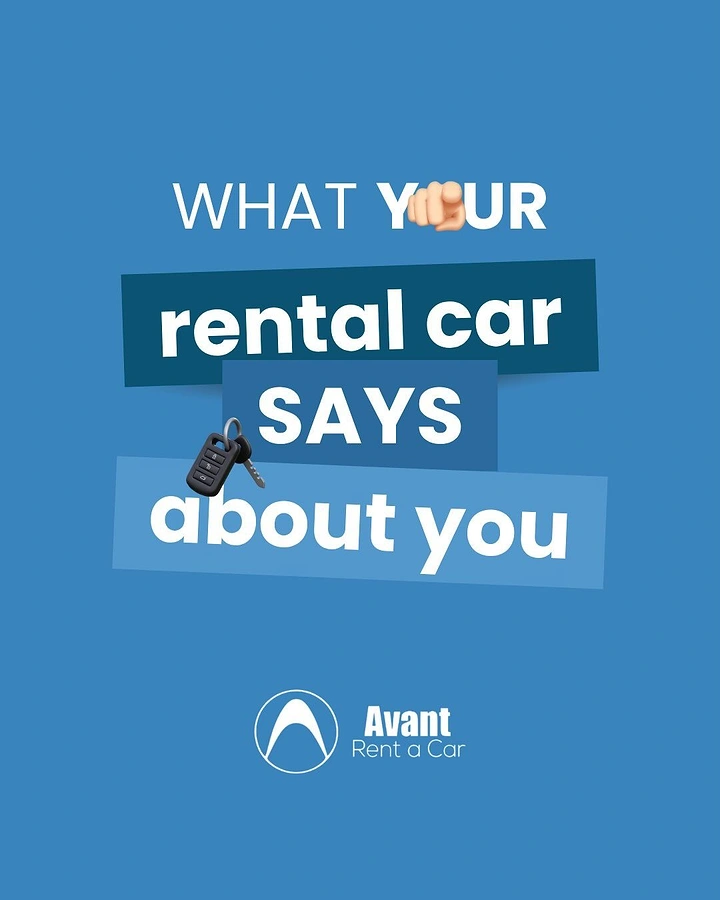 Car Rental creative ad: Witty 'what your car says' copy hook