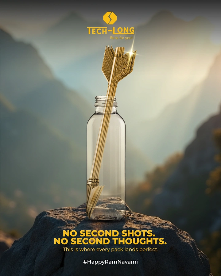 Ram Navami creative ad: Bottle as quiver, witty no-second-shots copy