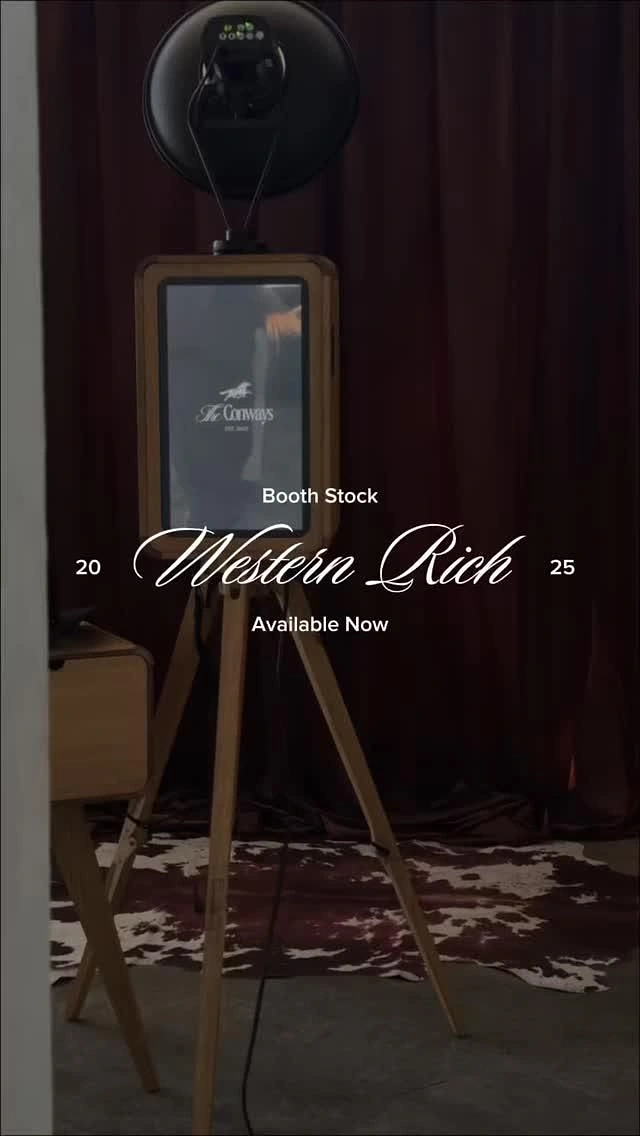 Photo Booth Rentals creative ad: Western-themed booth positioning