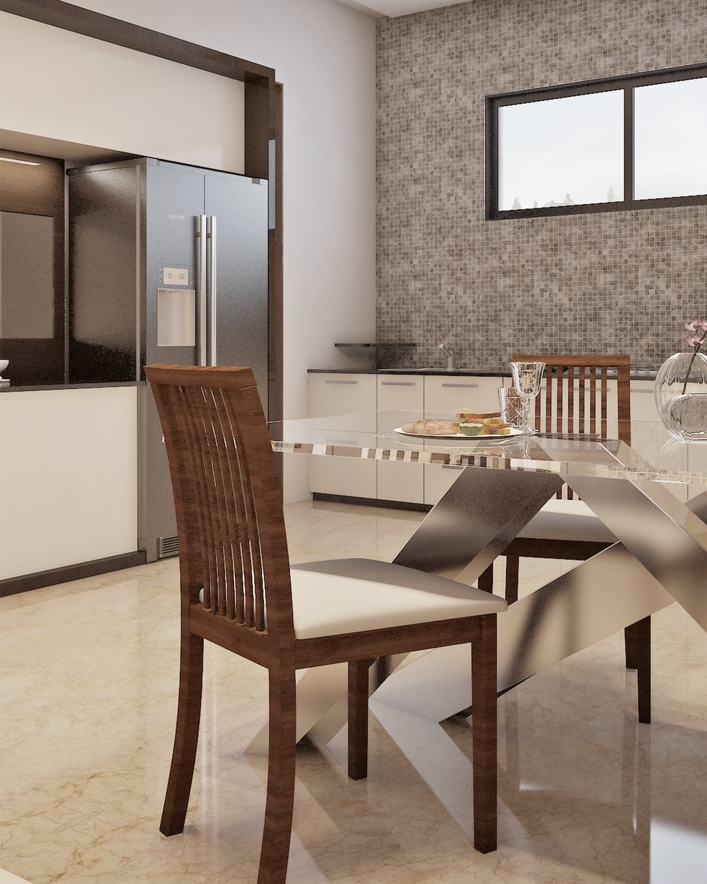Carousel: Contemporary modular kitchen and dining area, slide 4
