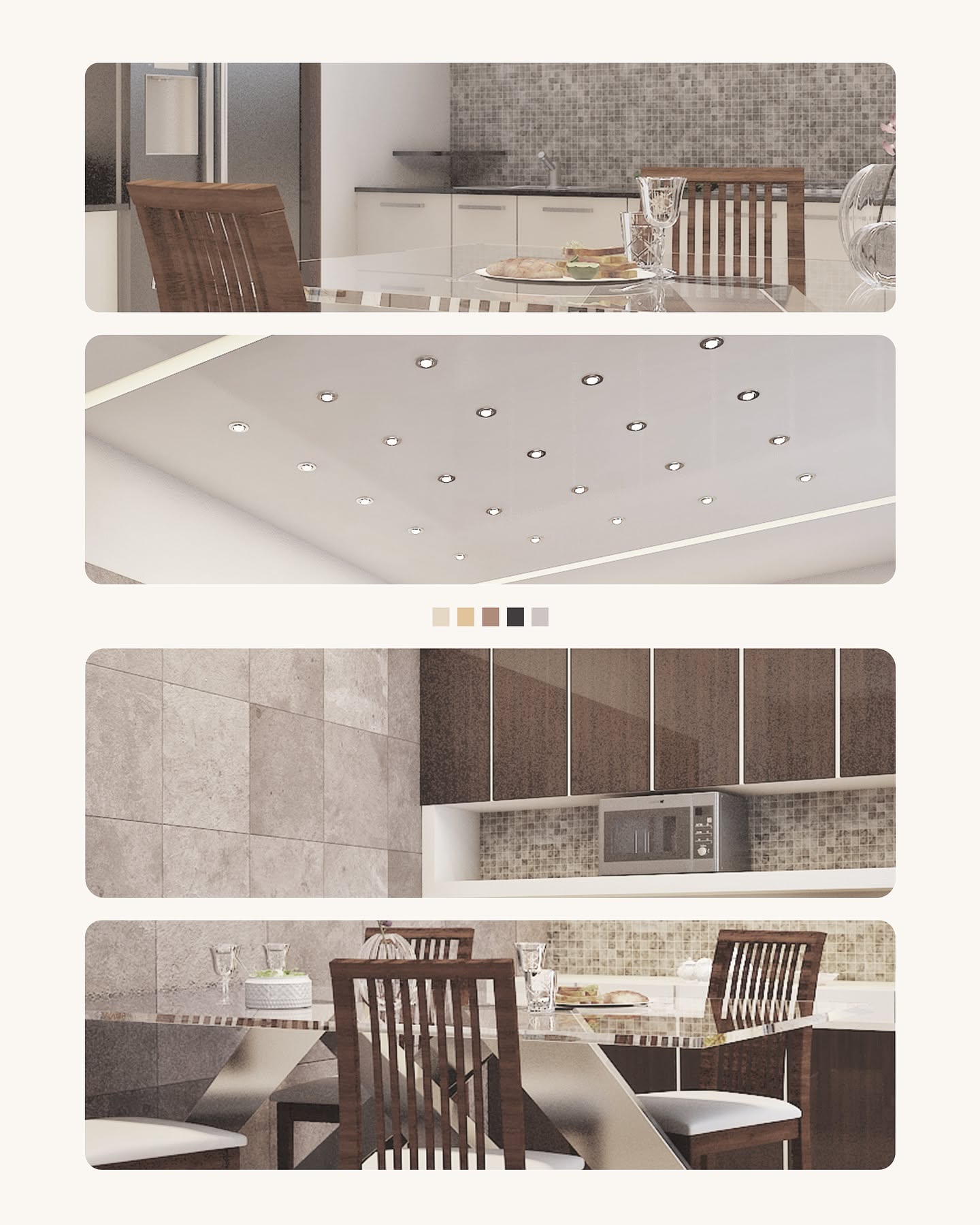 Carousel: Contemporary modular kitchen and dining area, slide 5