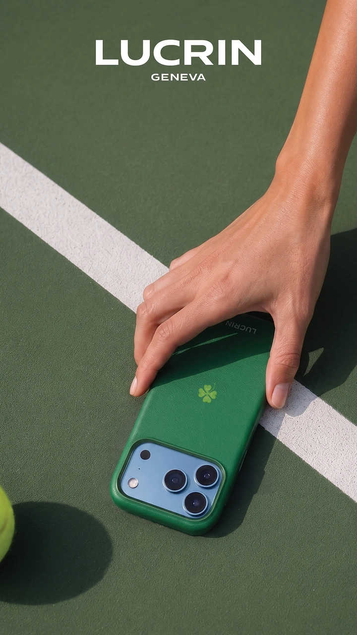Phone Cases & Mobile Accessories creative ad: Phone case meets tennis-court geometry