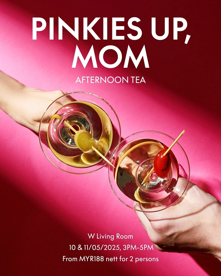 Mother's Day creative ad: Two hands clinking martini glasses from above
