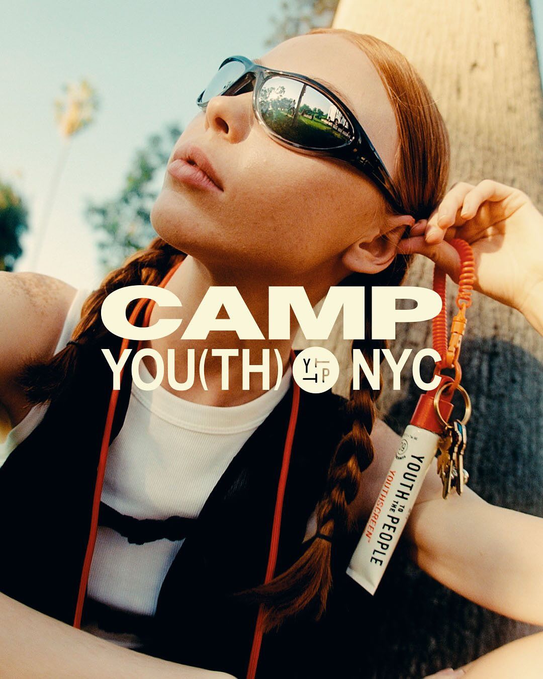 Instagram post: Fashion editorial uses witty CAMP YOU(TH) typography