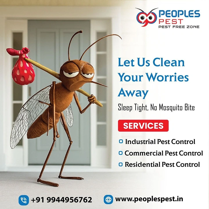 Pest Control creative ad: Mosquito packing bindle, leaving home