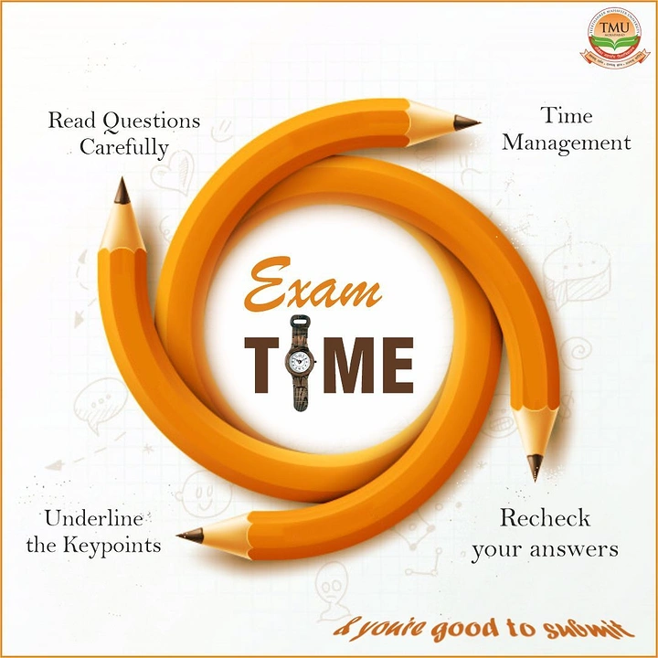 Test Prep & Exam Coaching creative ad: Pencil cleverly becomes exam clock