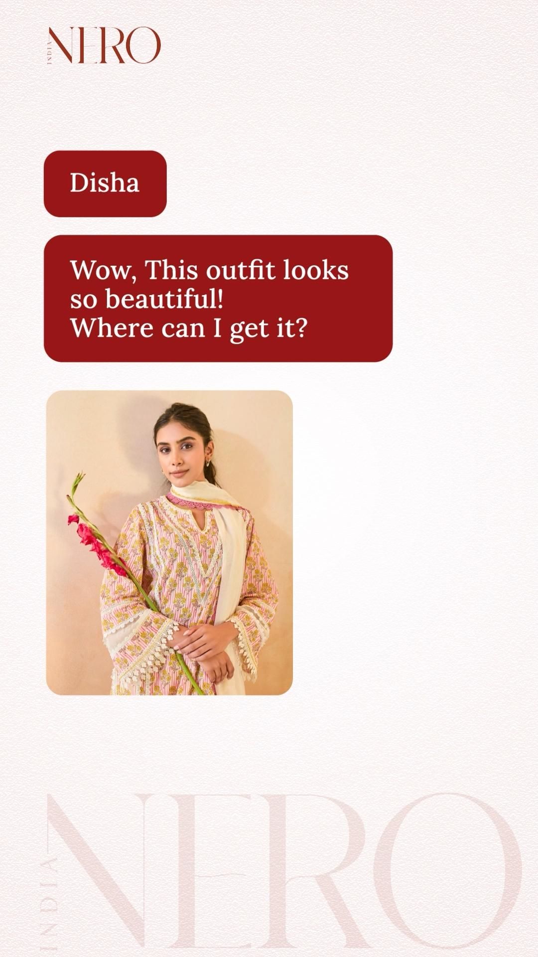 Story: Chat message format as product enquiry