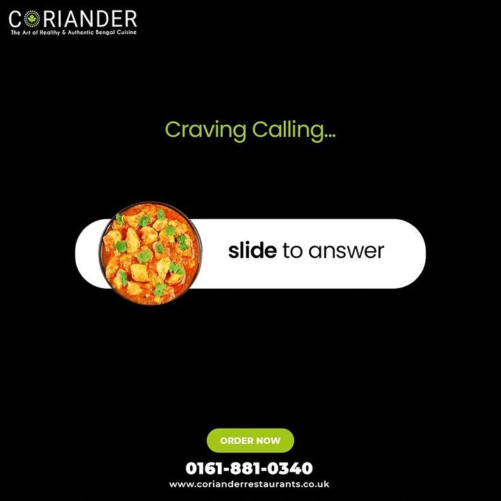 Cloud Kitchens & Food Trucks creative ad: Craving calling, slide to answer pun