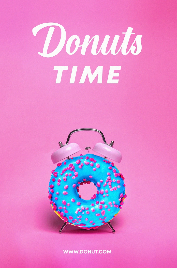 Donut Shops creative ad: Donut alarm clock visual pun