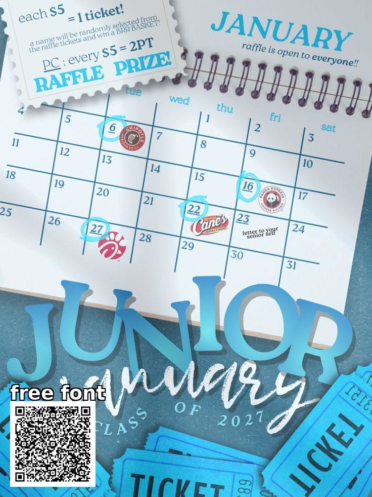 Instagram post: Calendar transformed into raffle-ticket promotion