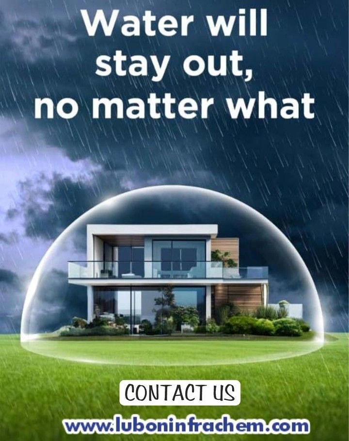 Waterproofing creative ad: Protective bubble visual metaphor