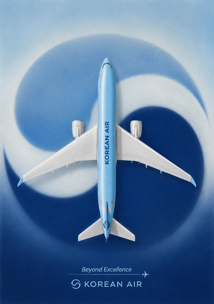 Airlines creative ad: Plane becomes striking abstract sculptural form