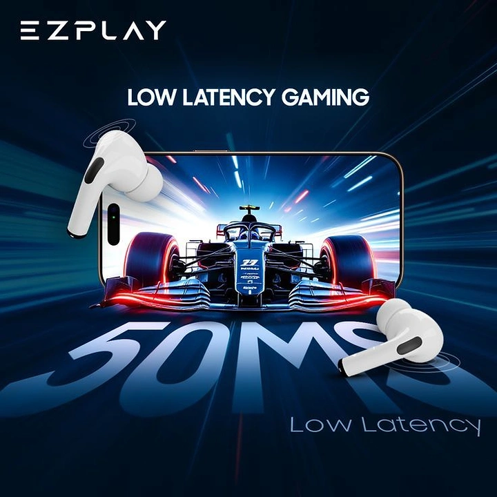 Gaming & Esports creative ad: F1 car bursts from phone for latency