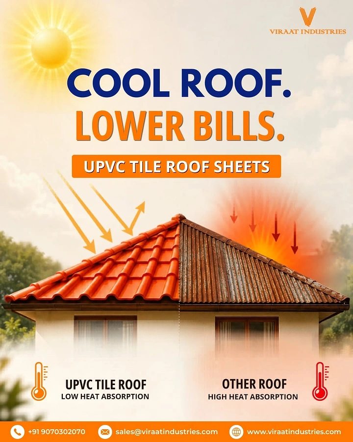 Roofing creative ad: Cool vs hot roof heat split comparison