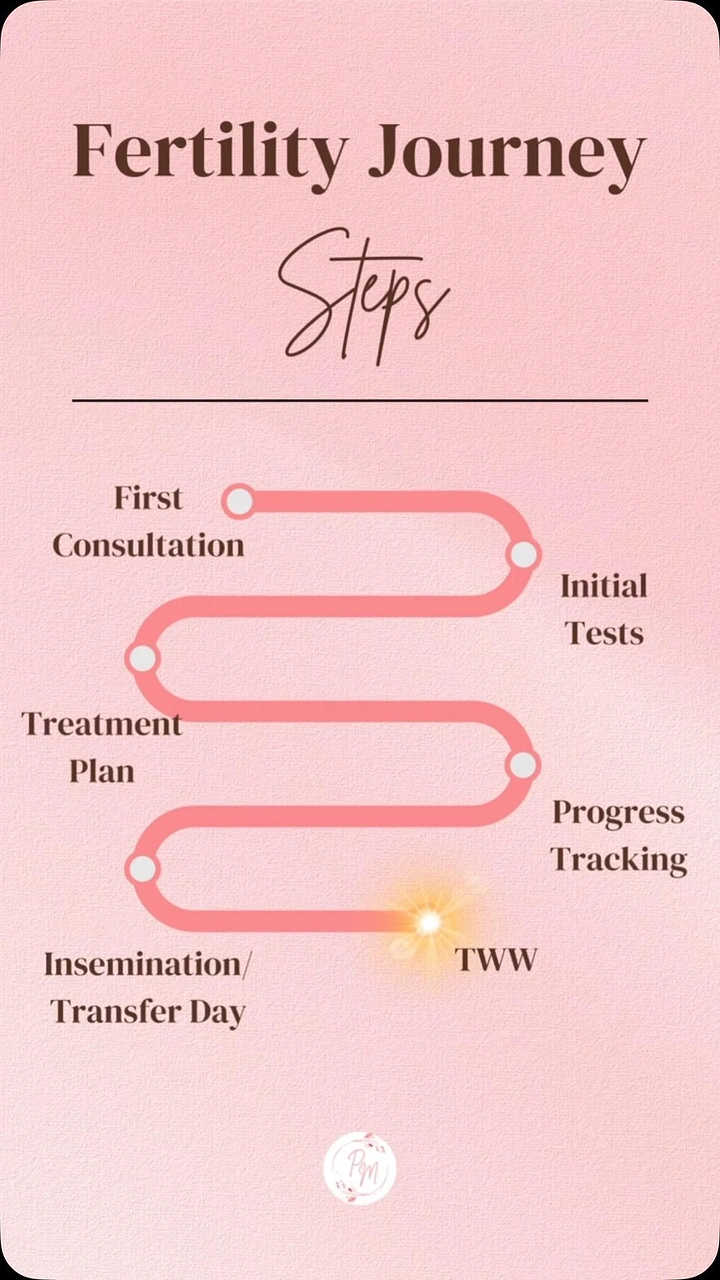 IVF & Fertility Clinics creative ad: Journey as winding path infographic
