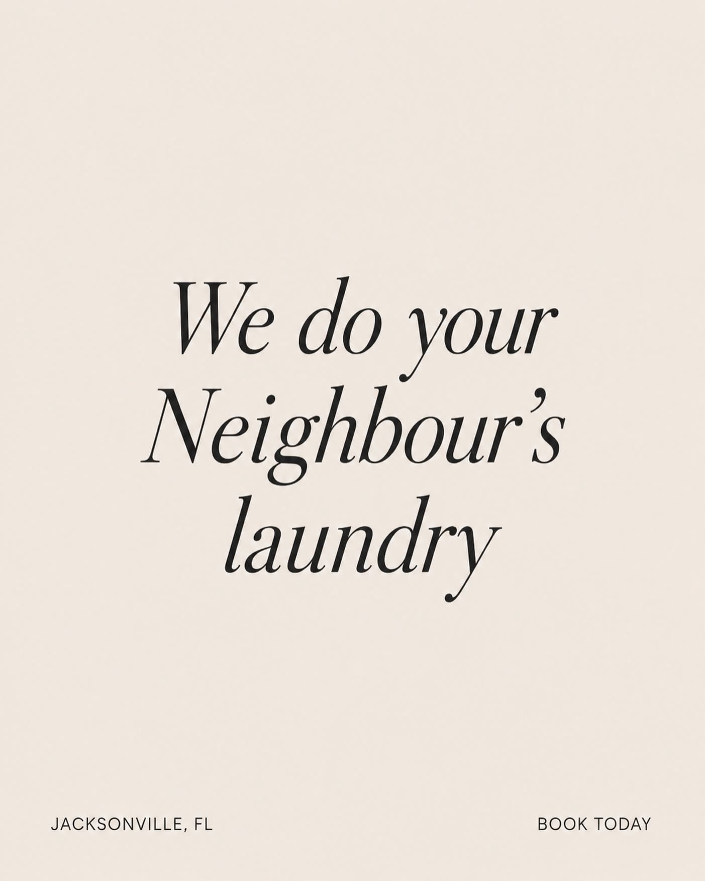 Instagram post: Witty social-proof copy, bold typographic minimalism