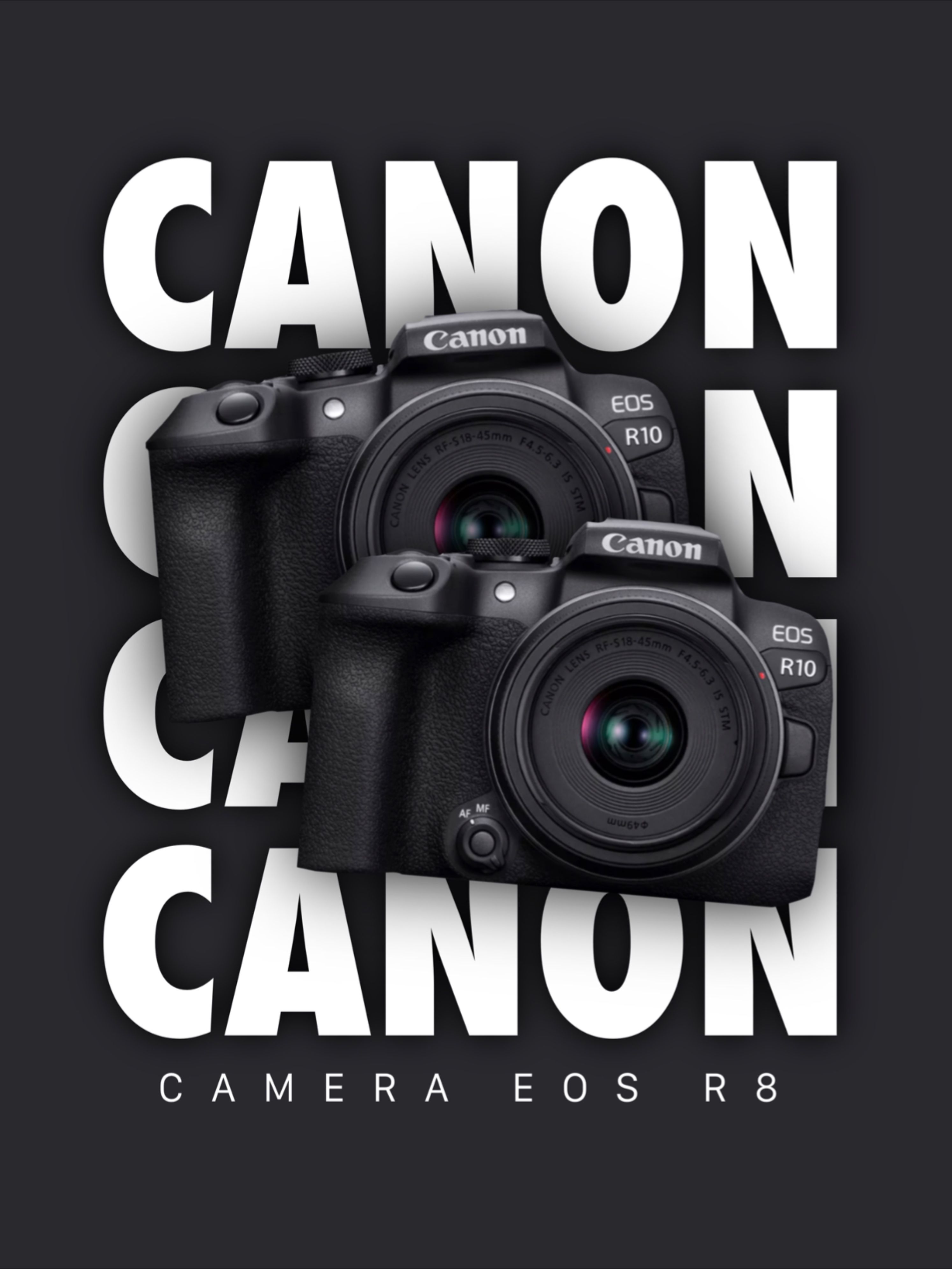 Instagram post: Cameras integrated into bold brand typography