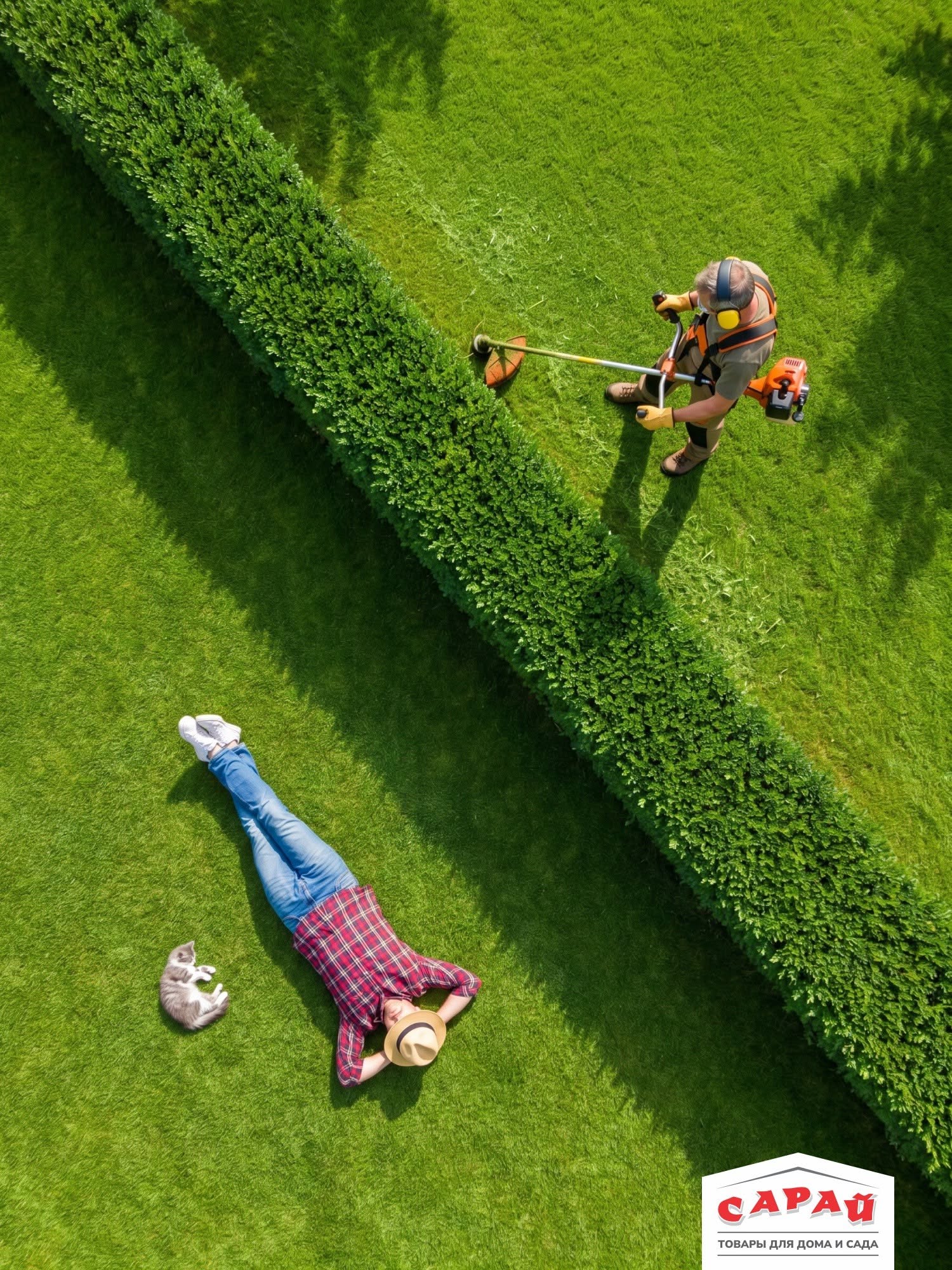 Instagram post: Top-down hedge split, work versus rest