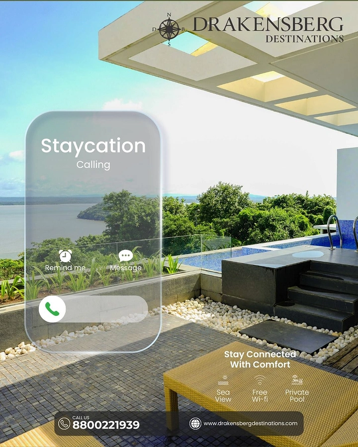 Vacation Rentals & Holiday Homes creative ad: Staycation becomes a phone call