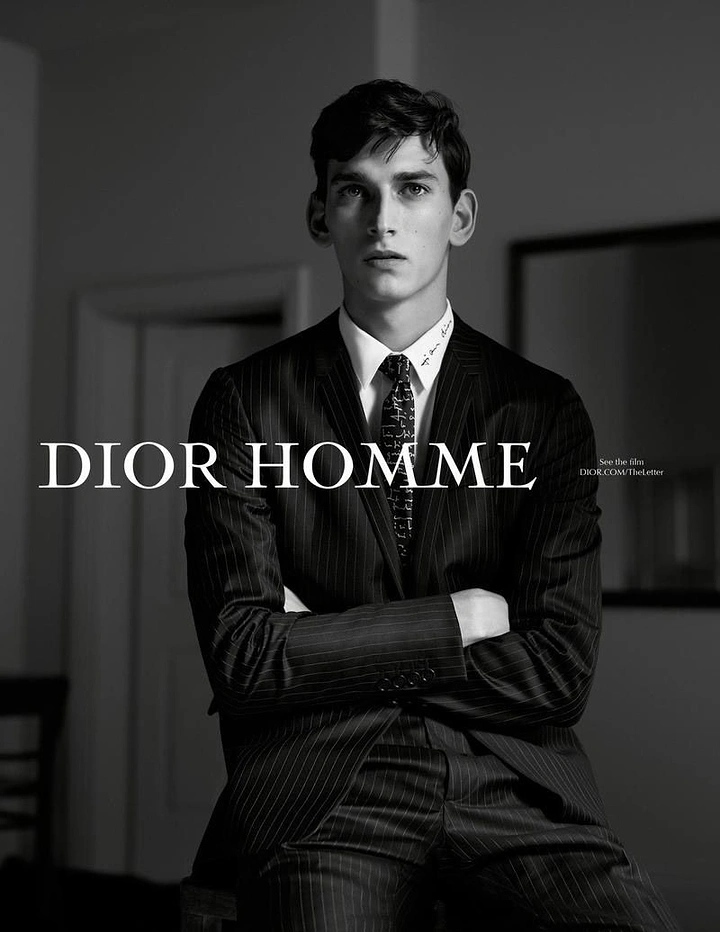 Men's Suits & Formal Wear creative ad: Exceptional Dior Homme monochrome campaign