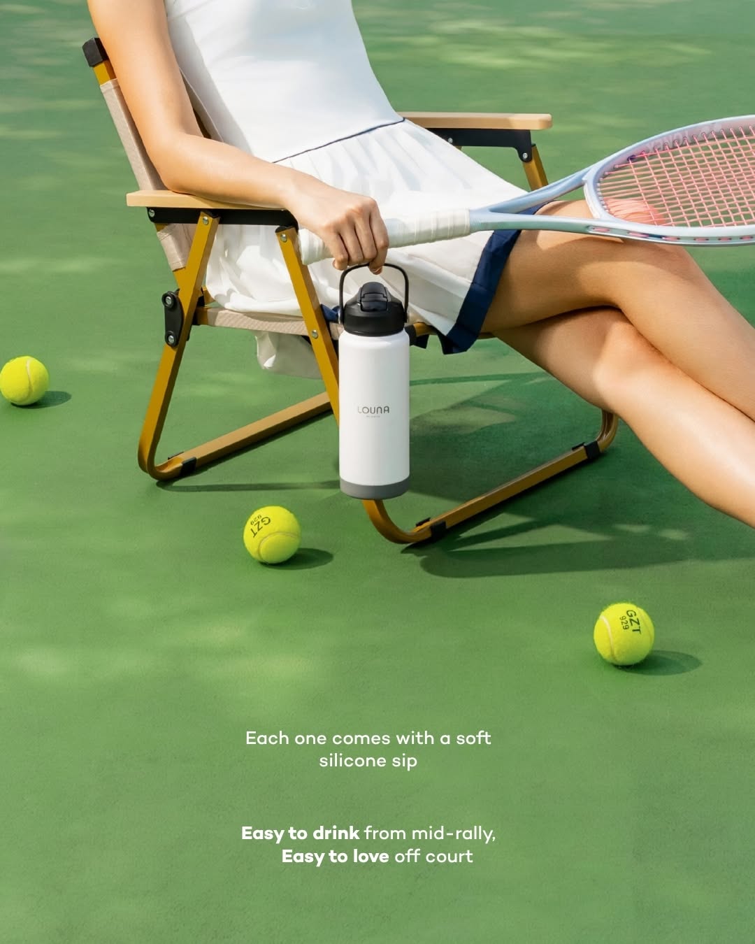Instagram post: Tumbler matching tennis ball colors, slide 2