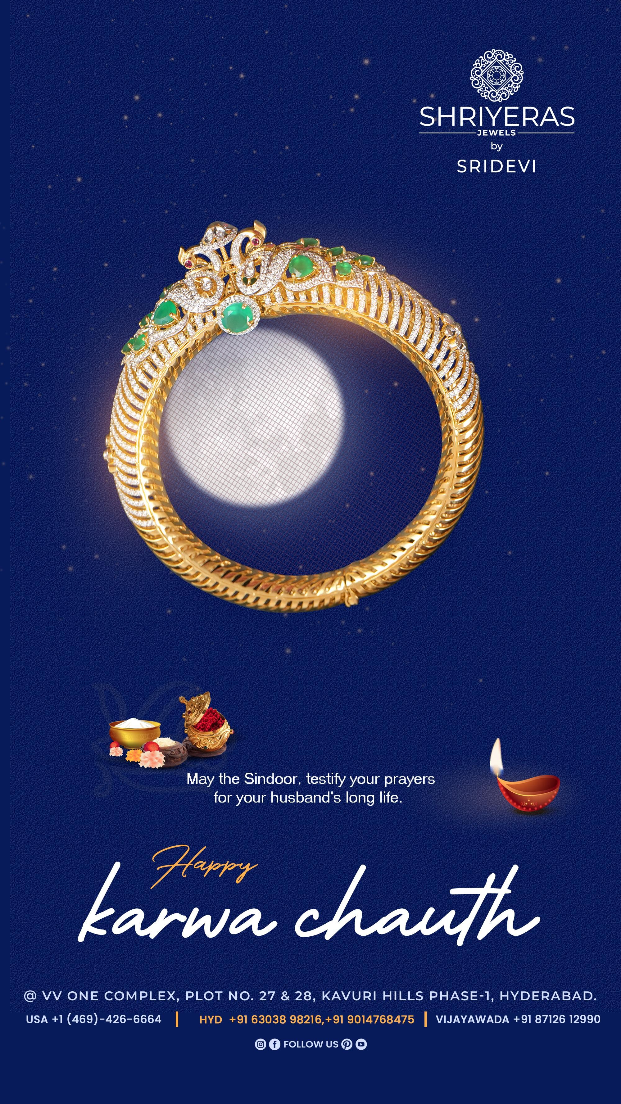 Emerald-diamond gold kada framing a full moon like a sieve