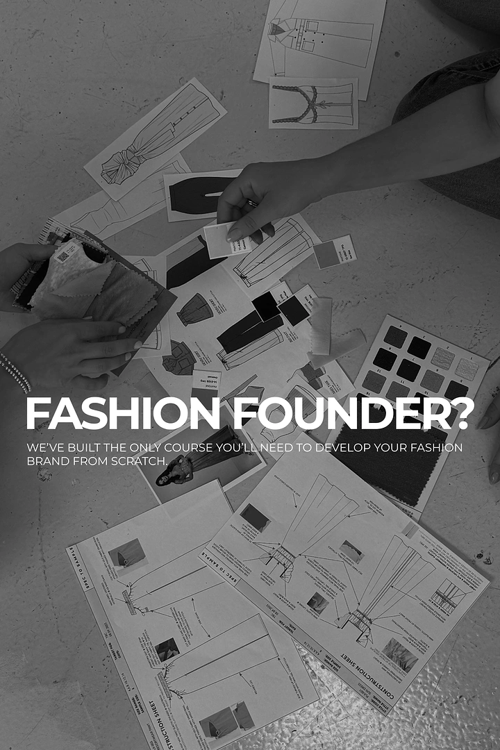 Design & Animation Schools creative ad: Blueprint metaphor for building fashion founders
