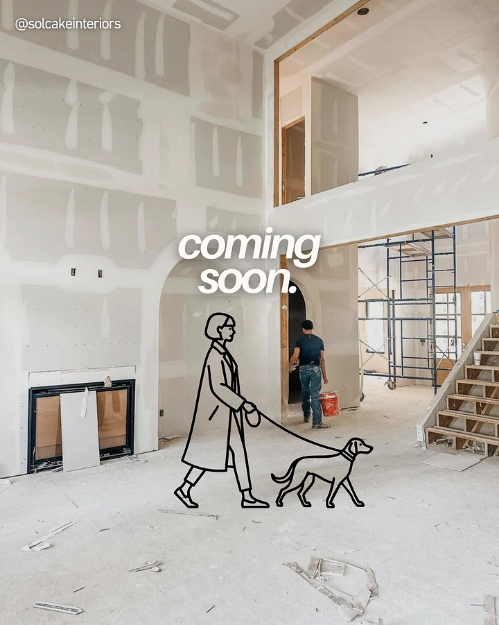 Home Renovation & Remodeling creative ad: Playful illustrated coming-soon renovation story
