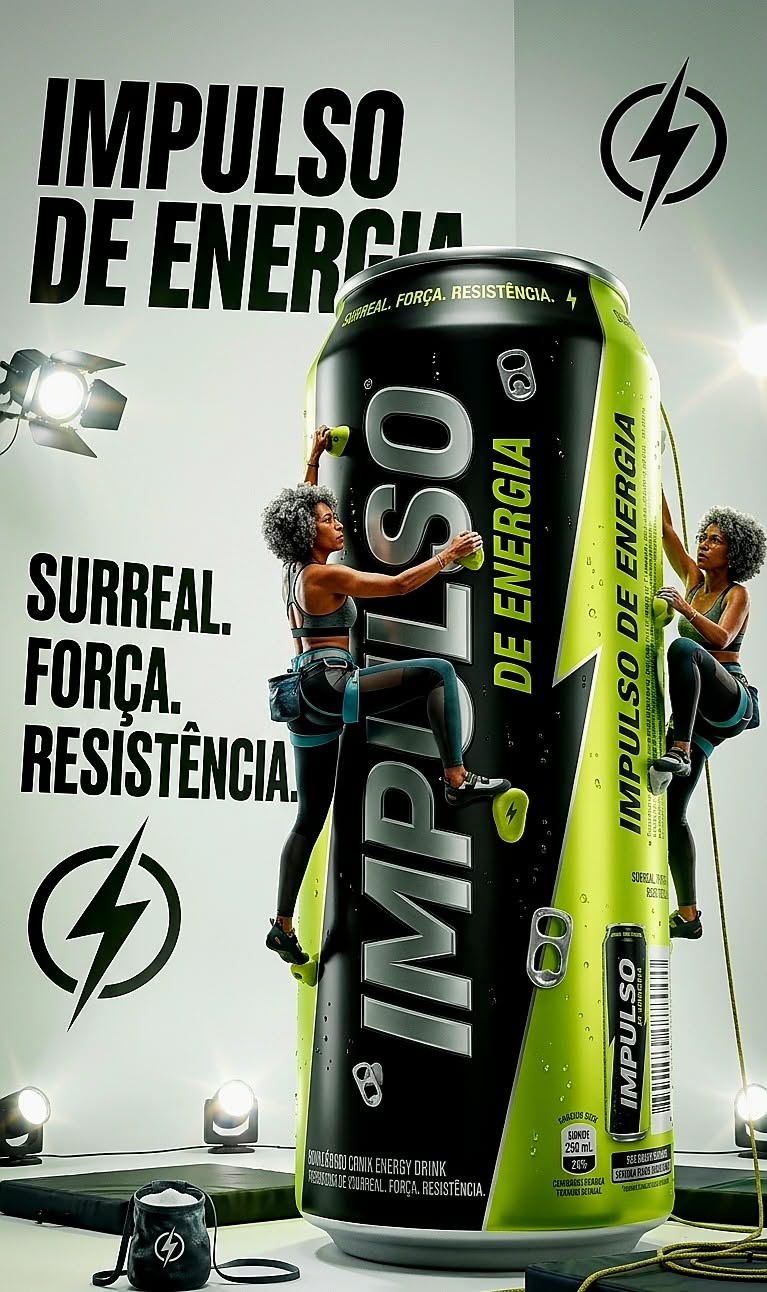 Story: Oversized cans create surreal typographic scene
