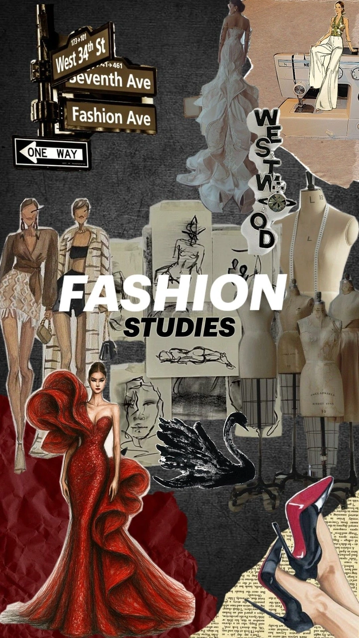 Design & Animation Schools creative ad: Fashion-as-destination signpost collage