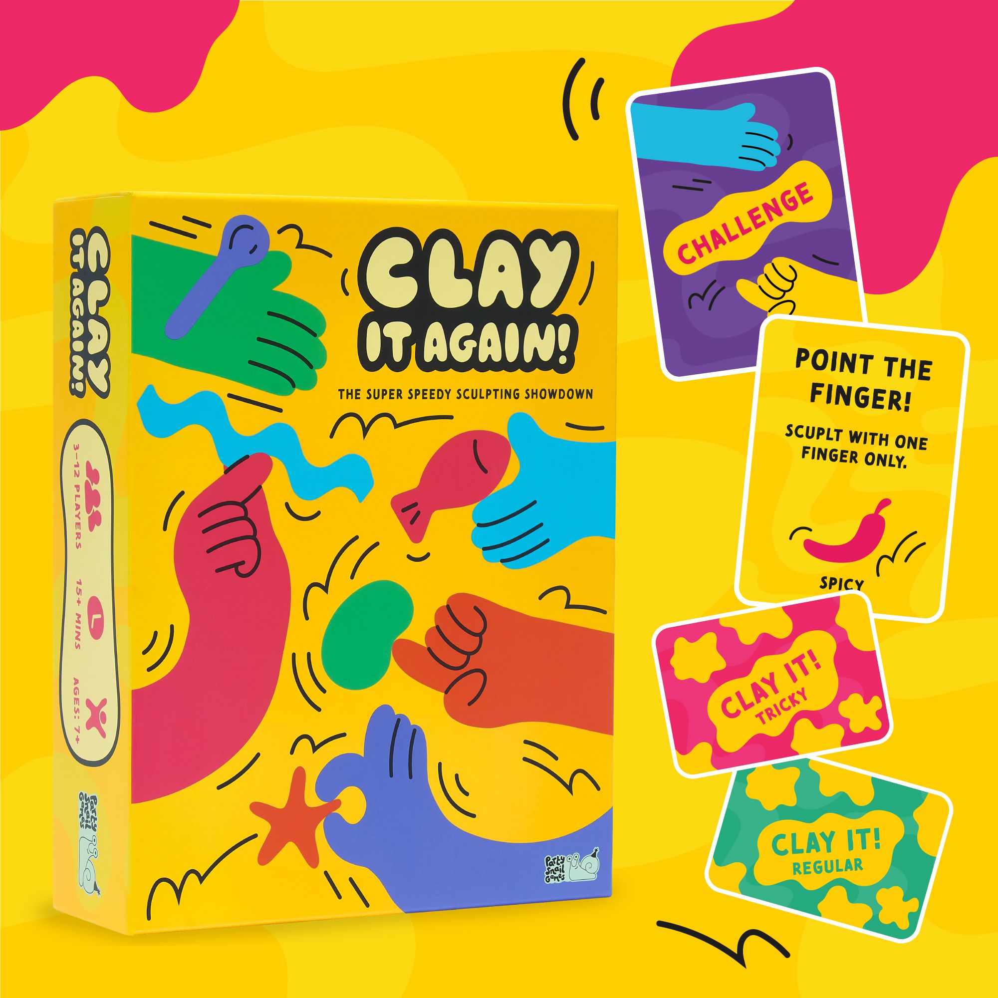 Instagram post: Playful clay-themed game packaging world