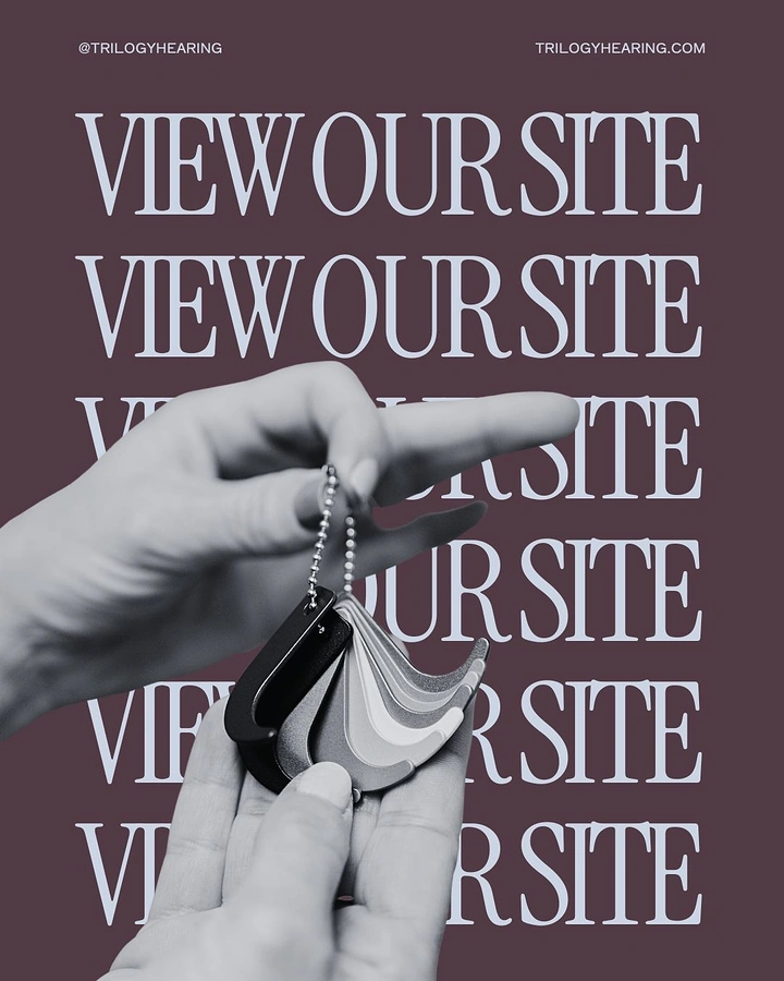 Hearing Aids creative ad: Hearing aid hides repeated typography