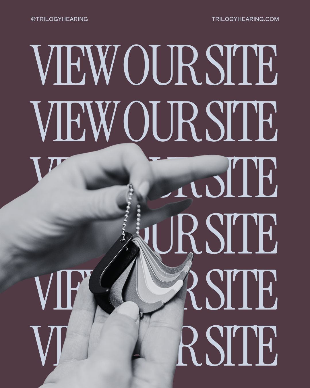 Instagram post: Hearing aid hides repeated typography