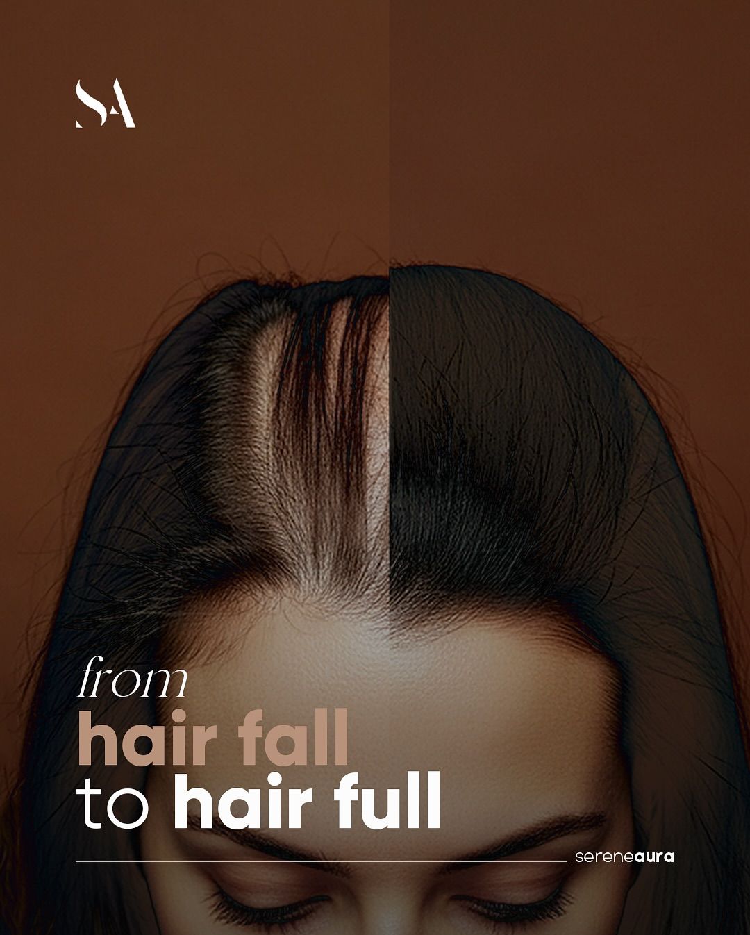 Instagram post: Split before/after, fall to full wordplay