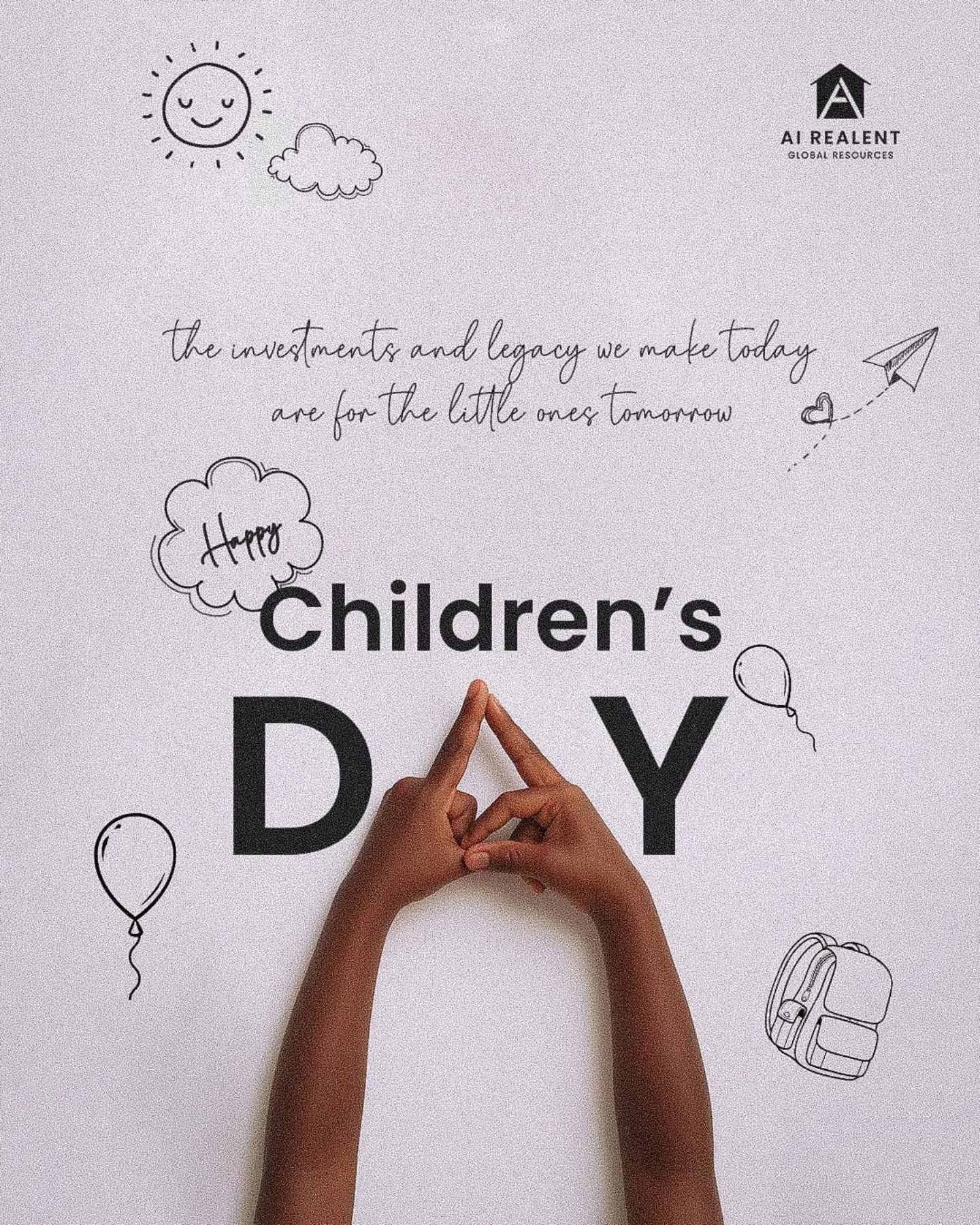 Child's hands forming the letter A in 'DAY'