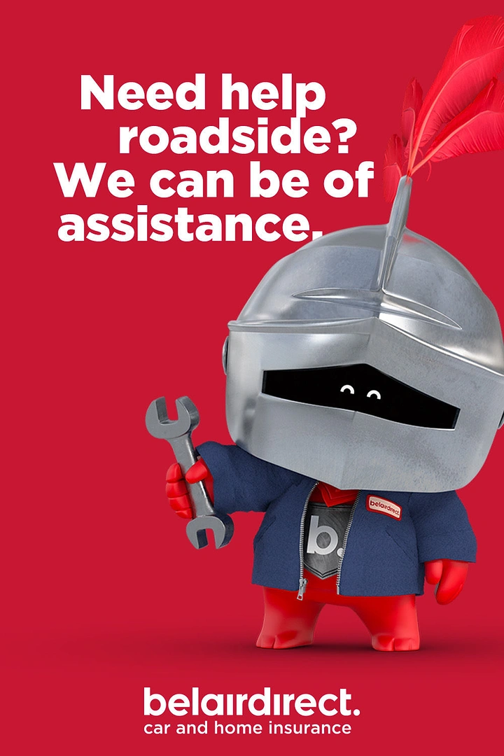 Towing & Roadside Assistance creative ad: Mascot turns roadside help into character