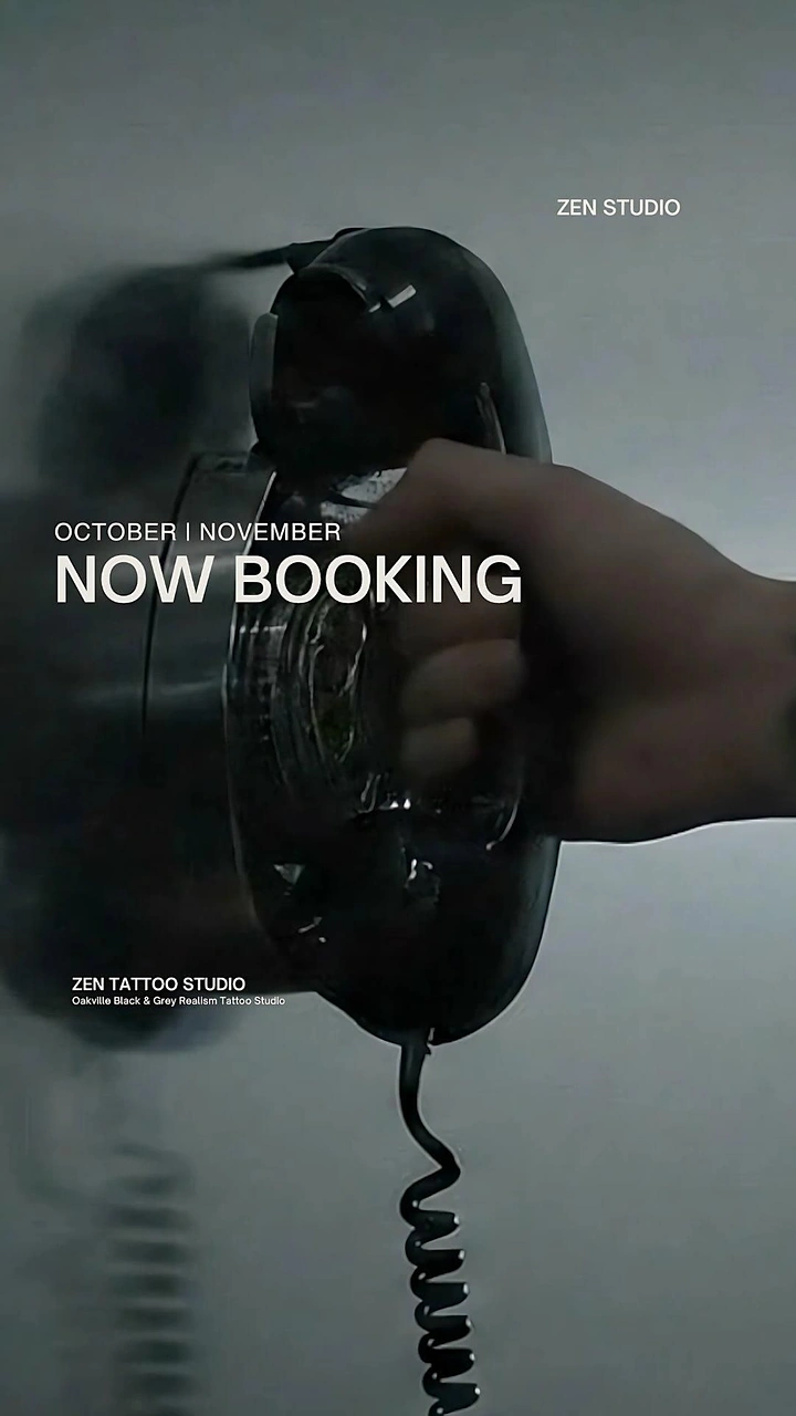 Tattoo Studios creative ad: Rotary phone metaphor for now booking