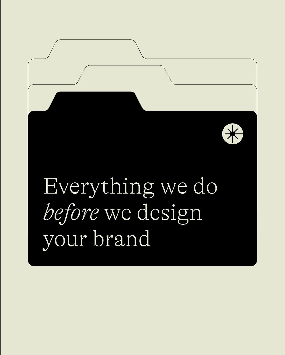 Instagram post: Folder tab reveals pre-design process, minimal