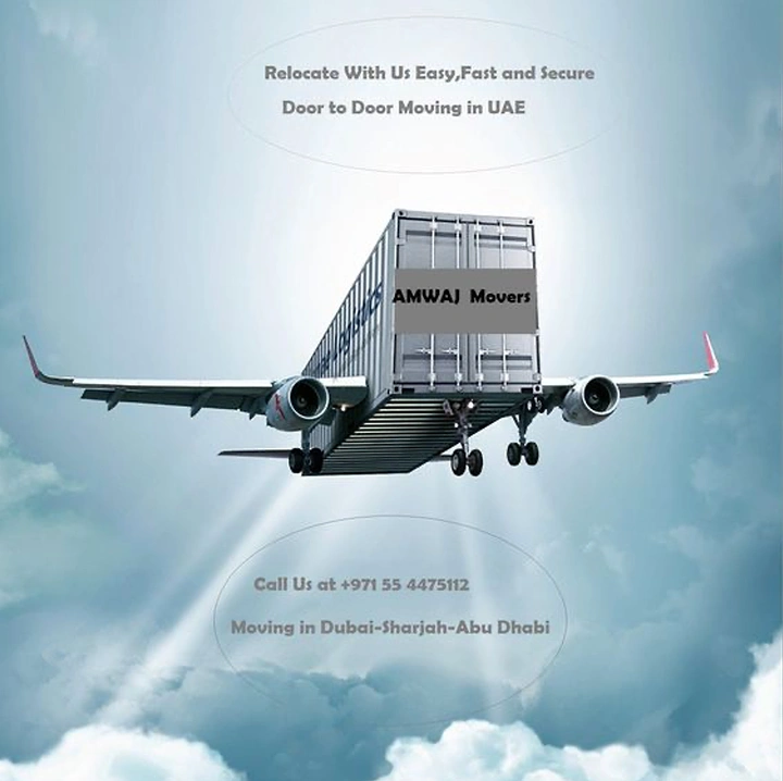 Movers & Packers creative ad: Shipping container turned into airplane fuselage