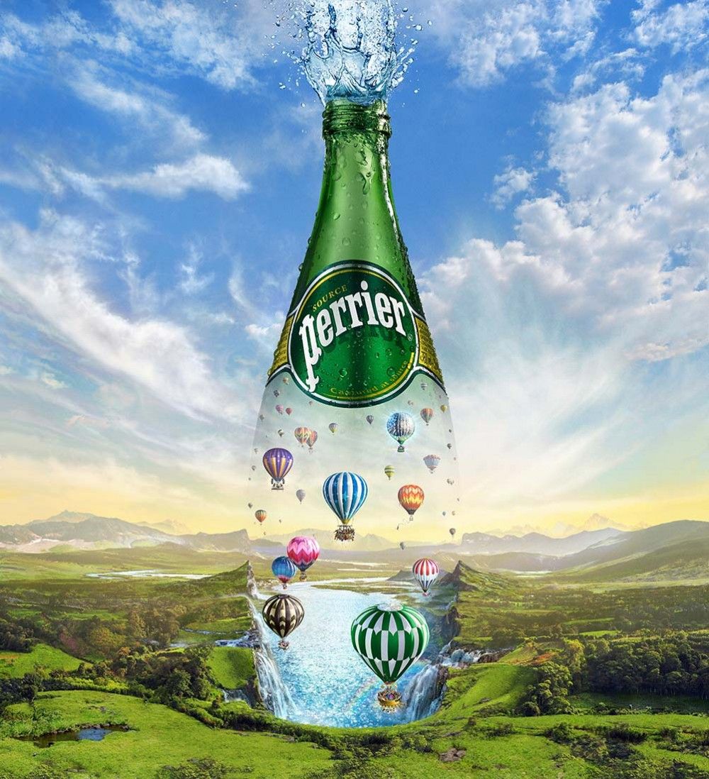 Instagram post: Bottle becomes a hot-air balloon