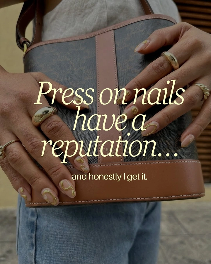 Nail Salons creative ad: Witty press-on reputation copy, editorial