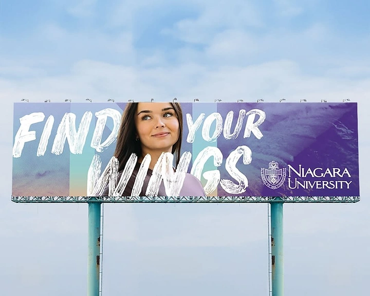 Universities & Colleges creative ad: Wings metaphor supports student transformation